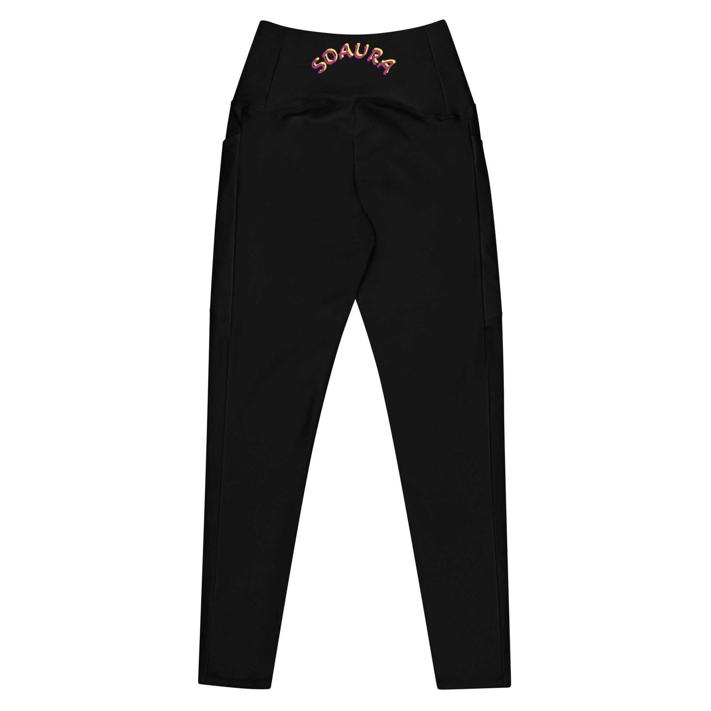 SOAura Leggings with Pockets high-waisted recycled fabric snug fit and storage convenience