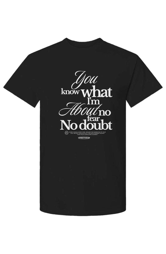 Black LW_SO Cotton T-Shirt with white inspirational text printed on the front, made from 100% soft cotton with a classic fit.