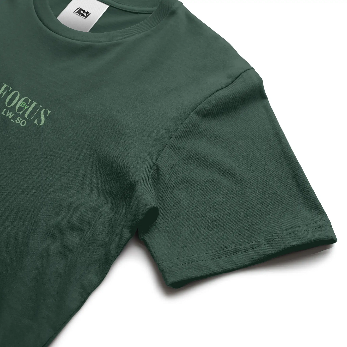 Dark green Focus by LWSO Epic Unisex T-Shirt with soft fabric and modern fit designed for comfort and durability