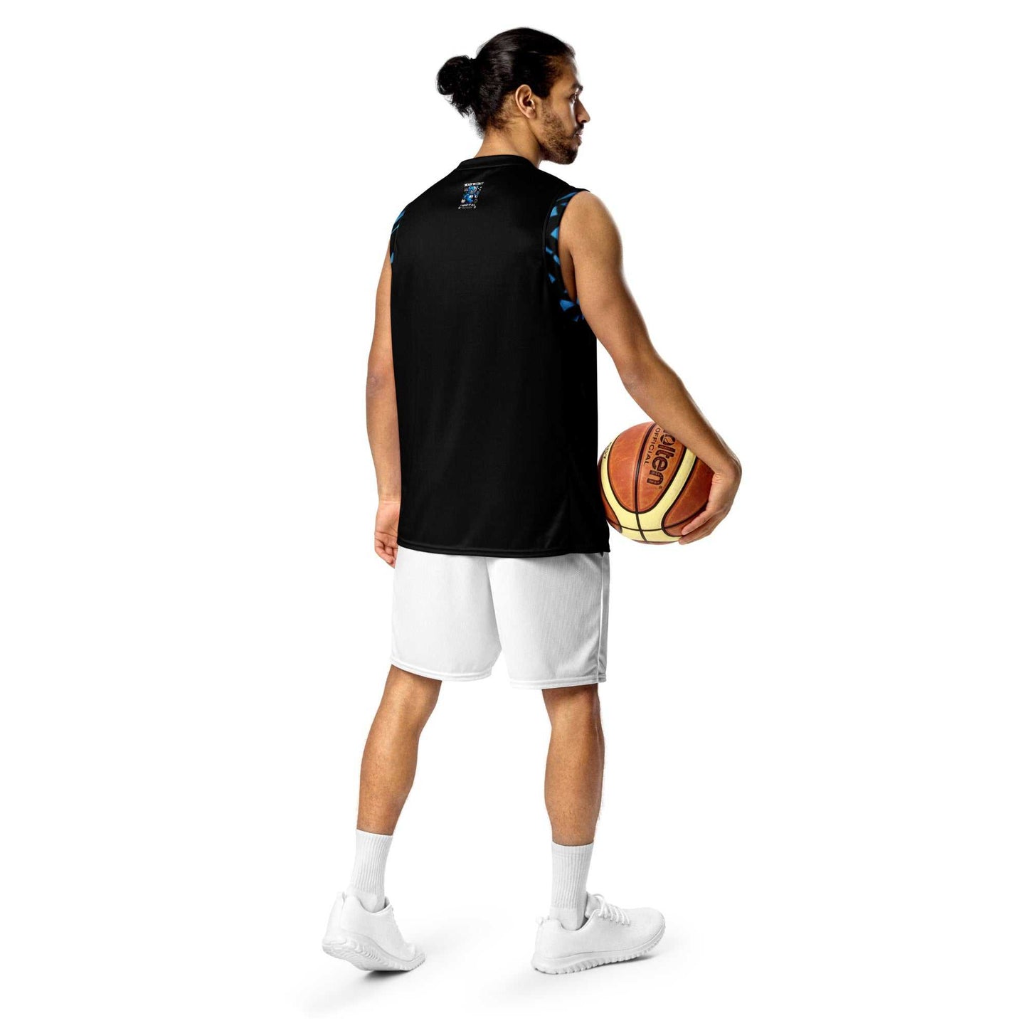 Unisex SickOfThisShit "I Want It All" black recycled polyester basketball jersey with two-way stretch and moisture-wicking fabric