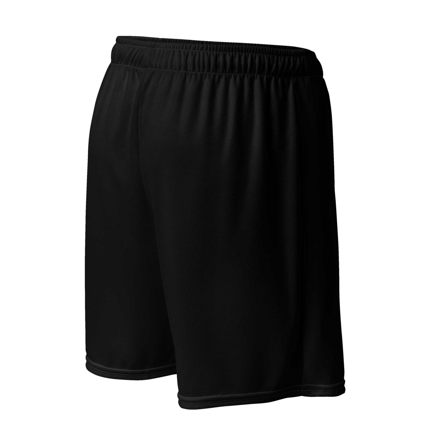 LegendWithin Mesh Shorts black unisex athletic shorts with elastic waistband and UPF50+ protection