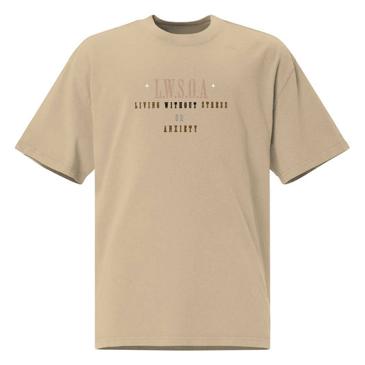 Oversized faded Peace Is Power t-shirt with dropped shoulders and wide neck ribbing in carded cotton