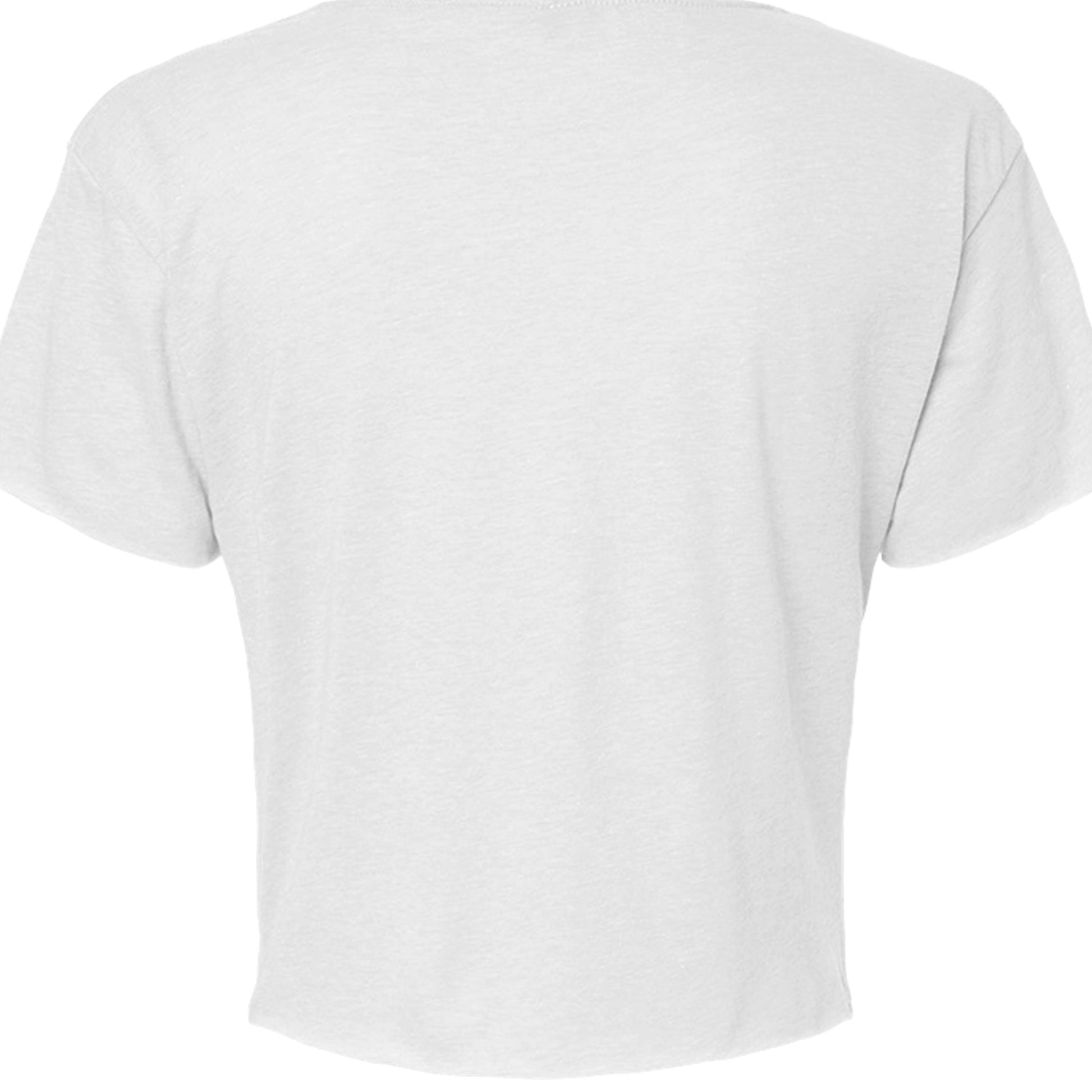 Next Level N5080 Ladies' Festival Cali Crop T-Shirt with cropped raw-edge hem and tear away label