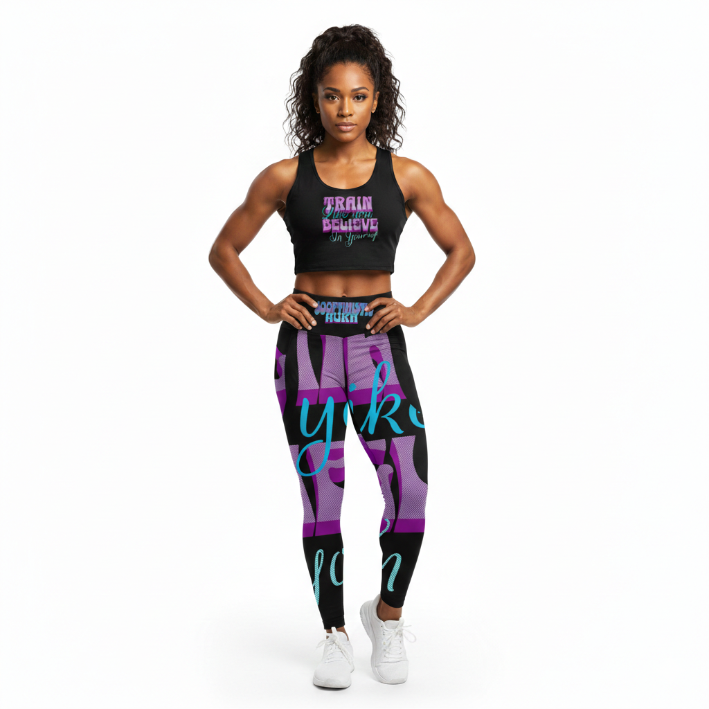SoOptimisticAura Leggings high-waisted pocket leggings with UPF 50+ and semi-compression fit