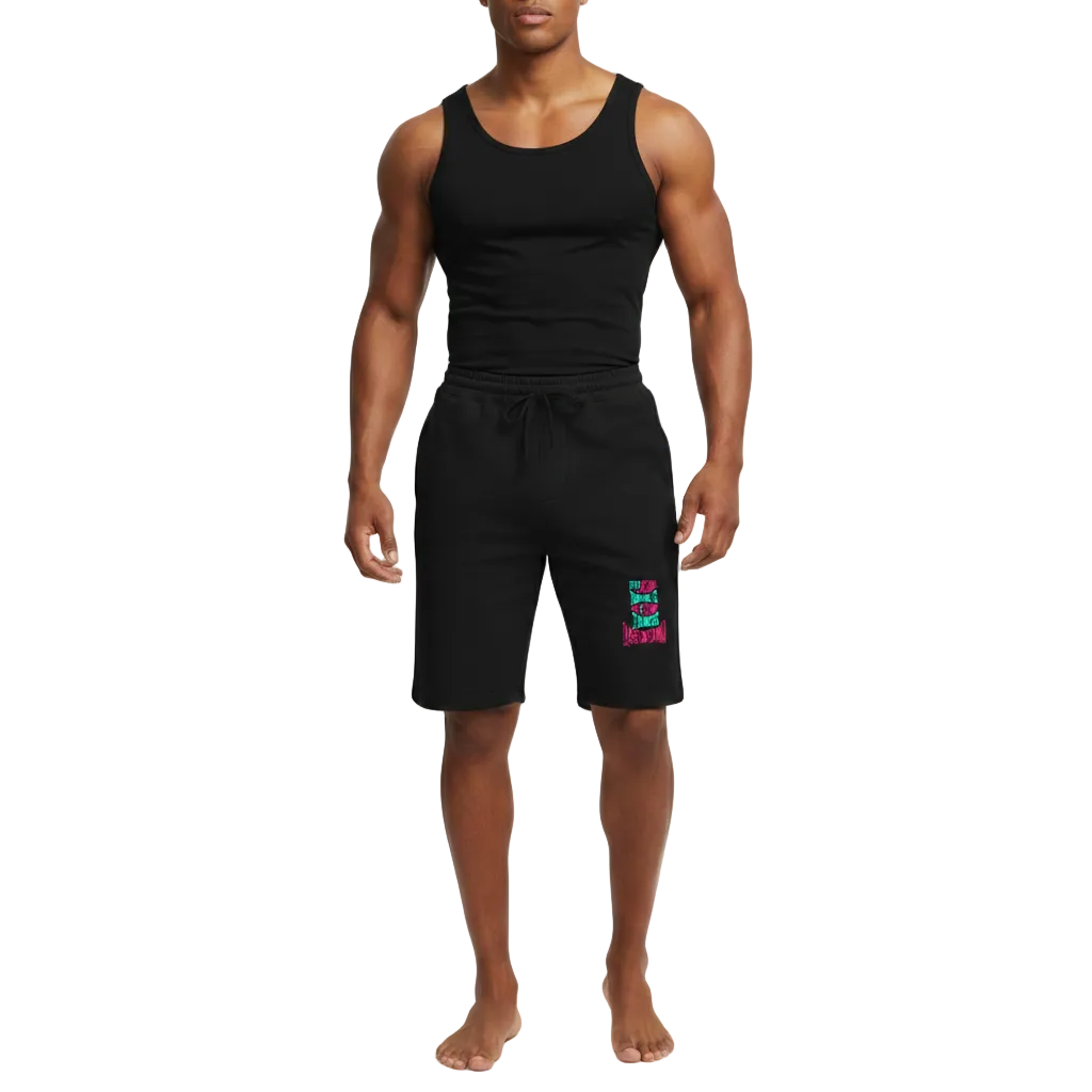 legendwithin Men's fleece shorts in grey heather with elastic waistband and multiple pockets