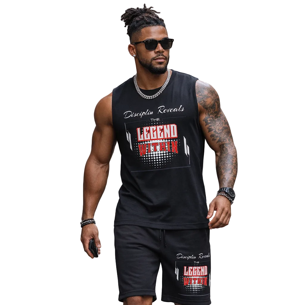LEGENDWITHIN Muscle Shirt soft sleeveless tank with relaxed fit and wide armholes