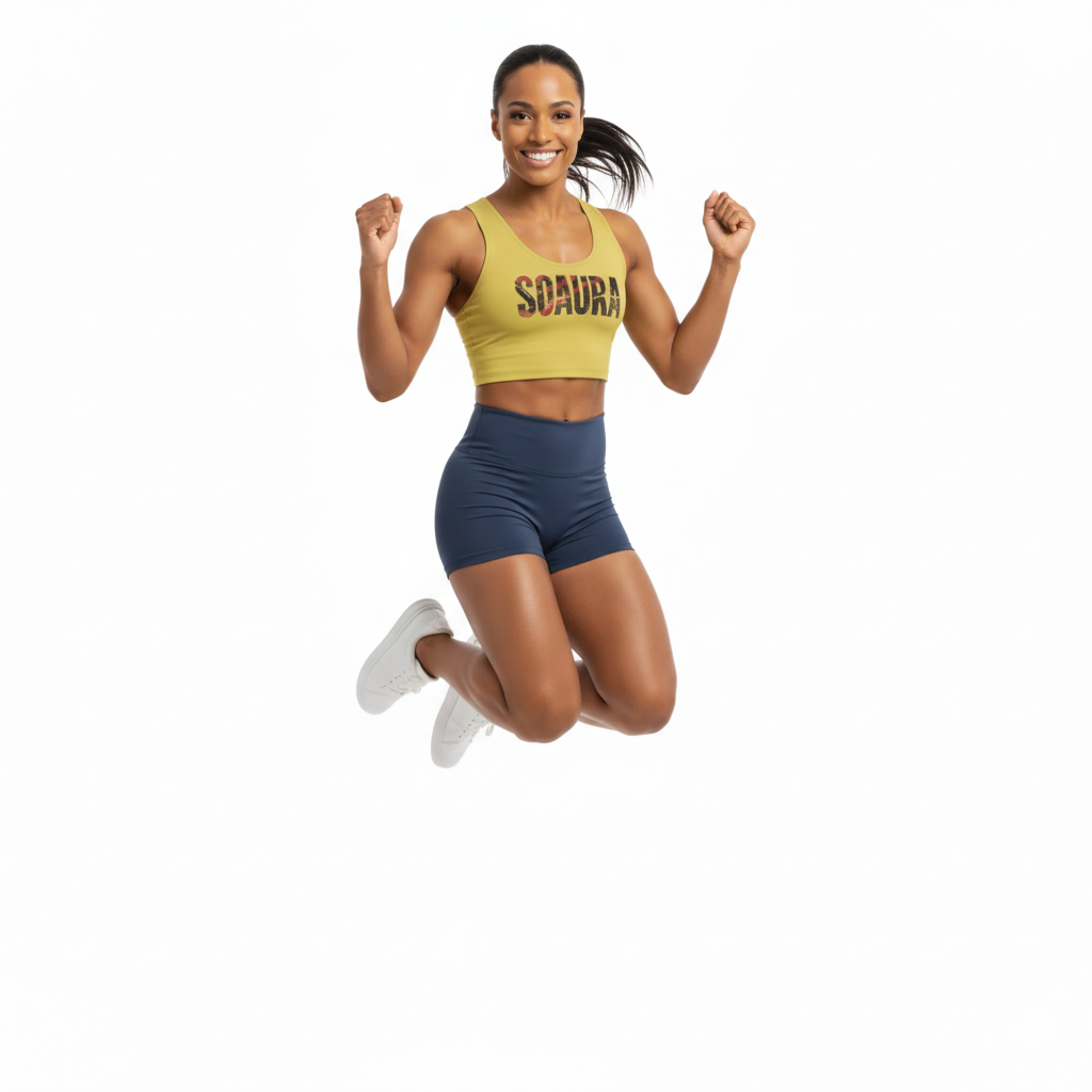 SOAURA's Gold Crop Top in radiant gold with body-hugging fit and stretch for confident women