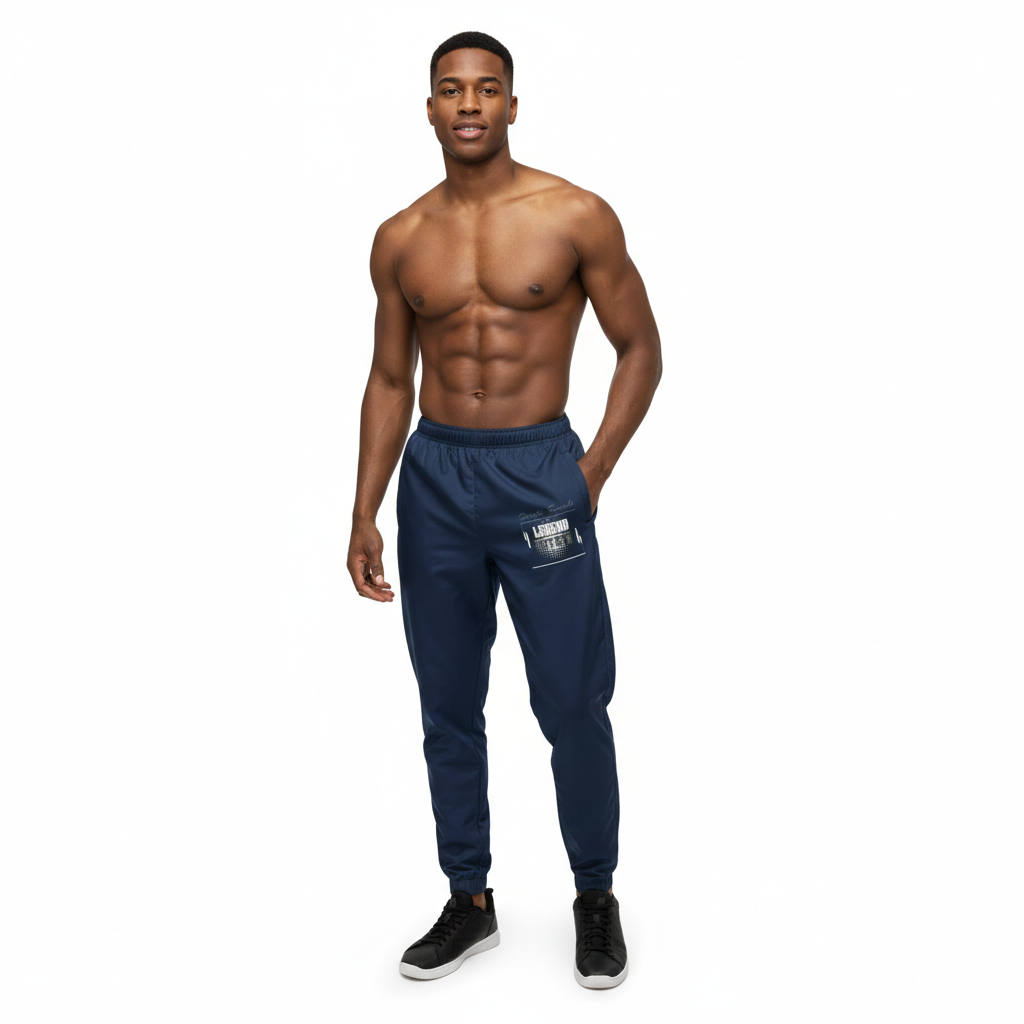 LegendWithin Track Pants lightweight water-resistant fabric with elastic ankle cuffs and mesh lining