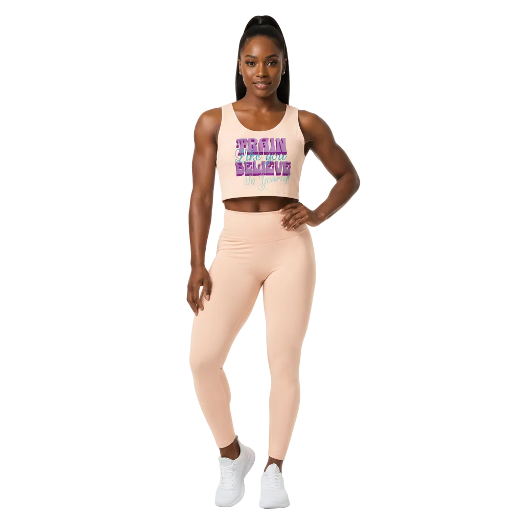 SoOptimisticAura Crop Top body-hugging, all-over printed stretch fabric with recycled polyester and elastane