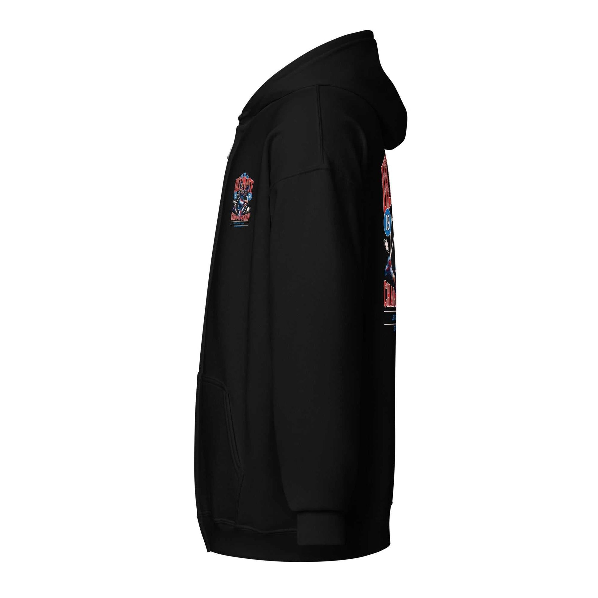 LegendWithin Dominance black heavy blend zip hoodie with front pockets and hood