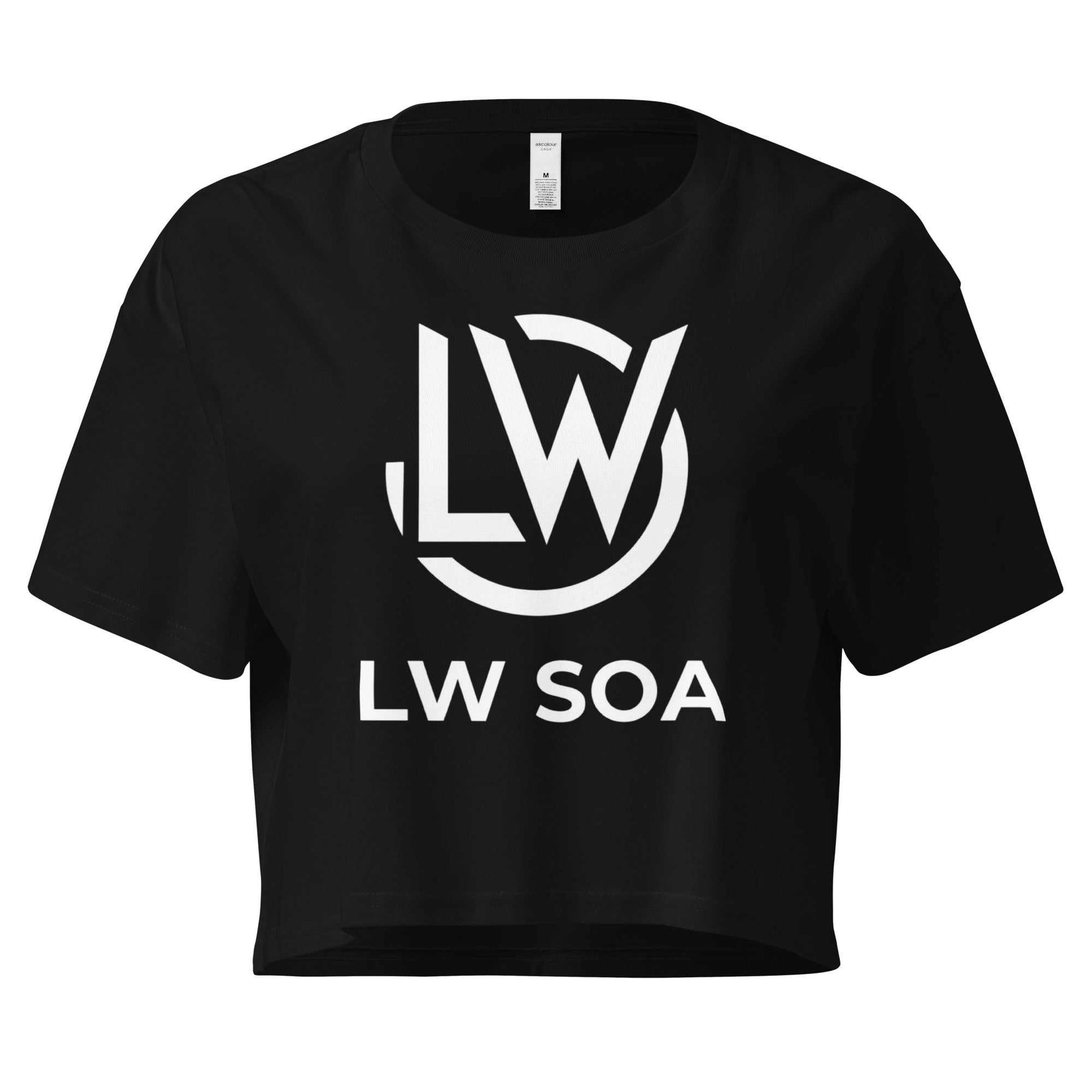 LW_SOA Women’s crop top in white combed cotton with relaxed fit and cropped length
