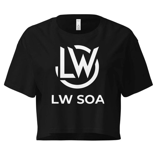 LW_SOA Women’s crop top in white combed cotton with relaxed fit and cropped length