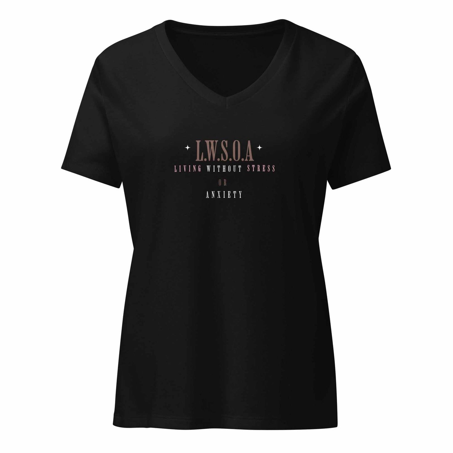 Women's Peace Is Power V-neck t-shirt in heather with soft fabric and relaxed fit
