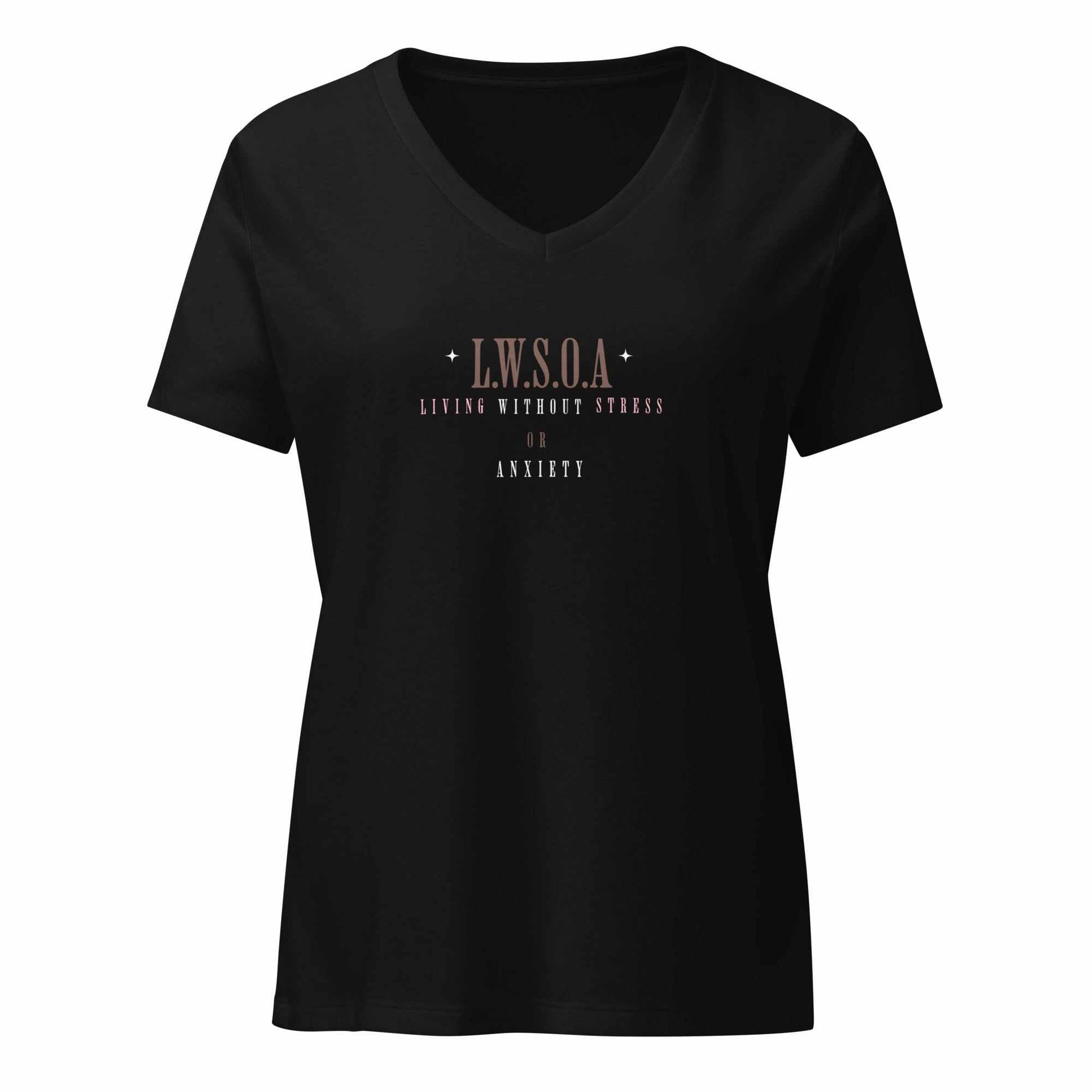 Women's Peace Is Power V-neck t-shirt in heather with soft fabric and relaxed fit